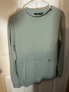 Sudadera Carhartt Force Cuello Redondo Verde Azulado/Verde Calce Relajado Pequeña (4-6) - Imagen 1 de 3