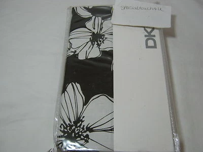 New DKNY  Soho Garden Floral Euro European Pillow Sham 26x26 Chocolate/Off-white - Image 1 of 4