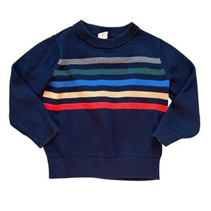 Baby GAP Pullover Jungen Größe 2T Kleinkind gestreift Strick mehrfarbig Langarm - Bild 1 von 4