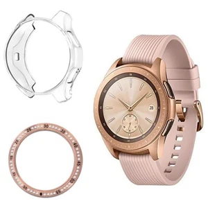 Etui TPU + Crystal Bling Diamond Ramka Pierścień Cover do Samsung Gear S3 Frontier R765A - Zdjęcie 1 z 1