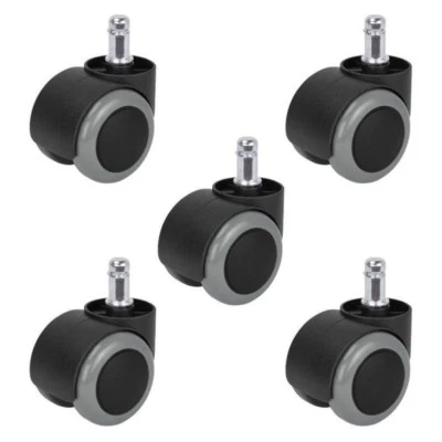HNF SHOP 5/set Office Chair Caster Wheel Dia 2" Heavy Duty PU Rubber Castors