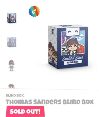 YOU TOOZ Youtooz * Sanders Sides Blind Box. Box Is Sealed Unknown Which Character Inside.