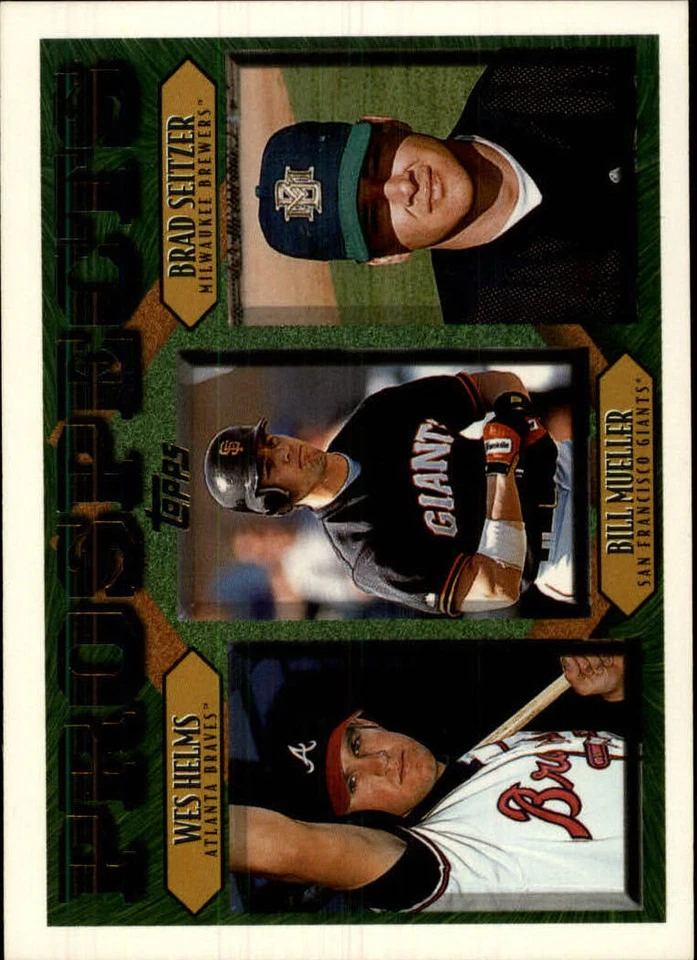 1997 Topps #490 Wes Helms Bill Mueller Brad Seitzer RC Rookie ¡Impresionante tarjeta!  Foto 1 de 1