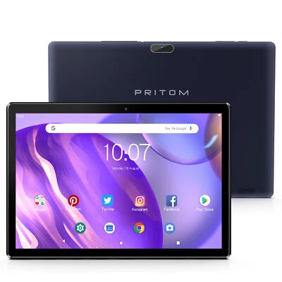PRITOM 10 inch Android Tablet, 32GB 10" Pad Quad-Core Processor 5000mAh Wifi - Image 1 of 4