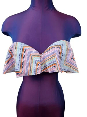 Nuevo sin etiquetas Top de bikini Xhilaration con volantes pastel talla pequeña para mujer A38 Foto 1 de 4