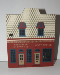 1987 The Cat's Meow Village TELEGRAPH POST OFFICE Main ST Street Series Building - Picture 1 of 4