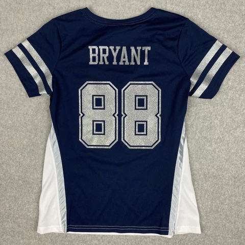 Dallas Cowboys Her Style Dez Bryant Jersey Shirt Women’s Small Glitter Bling NFL Cover