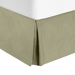 Twin or Twin XL Size Premium Hotel Luxury Pleated 14” Tailored Bed Skirt