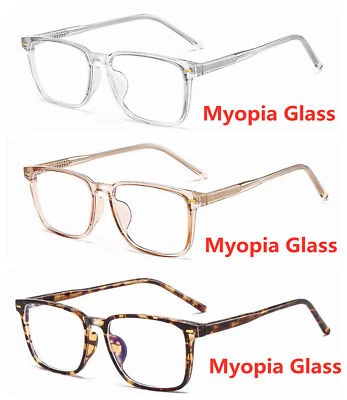 Negativo de metal acetato cuadrado retro de negocios para hombres y mujeres -1,0 ~-8,0 Foto 1 de 4