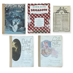 Lote de 5 partituras vintage de Sam Fox Publishing 1952 Brigadoon década 1920 más - Imagen 1 de 13