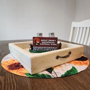 Wooden Centerpiece Serving Tray Ottoman Coffee Table Tray - Picture 1 of 10