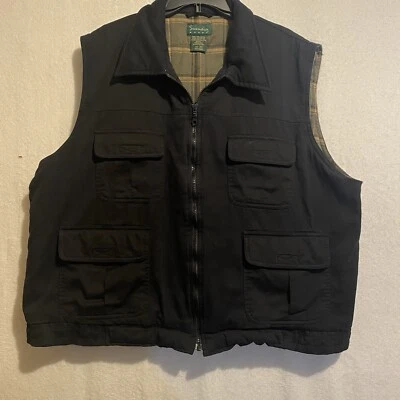 Chaleco utilitario de colección para tareas de granero pesca caza 4 bolsillos algodón 2 XL Foto 1 de 4