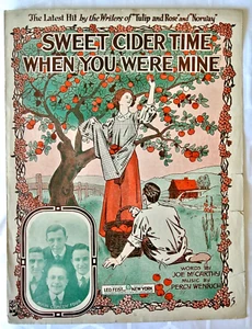 Sweet Cider Time When You Are Mine Sheet Music 1916 Large Format - Picture 1 of 1