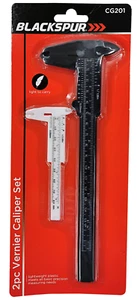 2Pc Plastic Vernier Calliper Set Diameter Measuring Gauge Tool Ruler 3'' 6'' UK - Picture 1 of 5