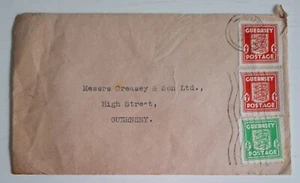 1942 Guernsey occupation stamps on cover see details - Picture 1 of 1