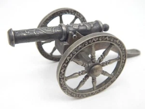 4B Silver Plate Artillery Cannon Replica American Civil War Made In England - Picture 1 of 7