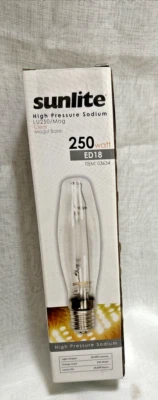 Sunlite LU250/MOG 250 Watt High Pressure Sodium Light Bulb, Mogul Base - Image 1 of 4