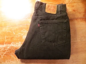 VNT 80s 90s USA MADE LEVI'S 550 RELAXED FIT BLACK JEANS SIZE 37X29 - Picture 1 of 10