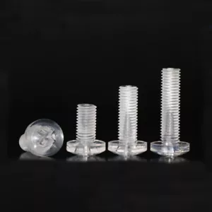 M2 M2.5 M3 M4 PC Bullo Testa Rotonda Trasparente Phillips Vite Plastica - Foto 1 di 2