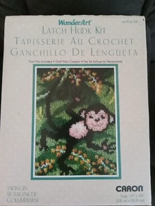 LARGE 15" x 20" WonderArt Latch Hook Kit "Swingin" Monkey, Wonder Art, Caron - Picture 1 of 2