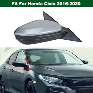 Silver Gray Right Passenger Side Mirror Assembly 3Pin For Honda Civic 2016-2020 - Picture 1 of 14