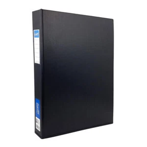Bantex 3 D Ring Upright Binder Lower Spine Lable Pocket 38mm A3 Stylish Black - Picture 1 of 1