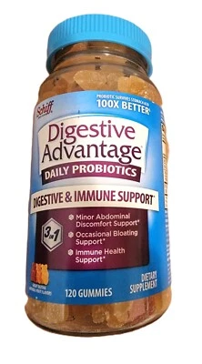 Schiff Digestive Advantage Daily Probiotic 120 Gummies Free Shipping - Image 1 of 2