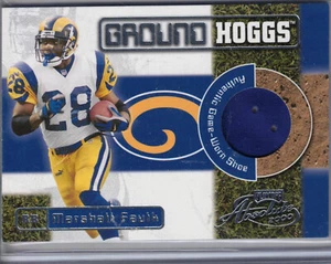 2000 Playoff Absolute Ground Hoggs Marshall Faulk Shoe Cleat Patch Relic 68/135 - Picture 1 of 1