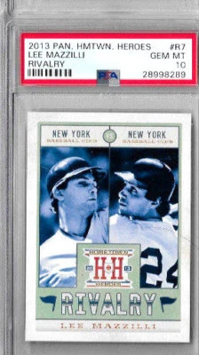 2013 Panini Hometown Heroes Lee Mazzilli Rivalry Gem Mint PSA 10 - Image 1 of 2