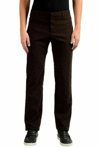 Versace Pantalone elegante uomo lana mohair marrone US 32 IT 48