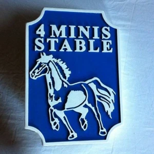 Horse Fresian 3D routed carved wood sign stable plaque stall Custom - Picture 1 of 2