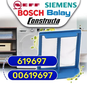 Top!! Per Bosch Siemens Asciugatrice Ventilazione Fluff Lint Filtro Rete 00619697 619697 - Foto 1 di 6