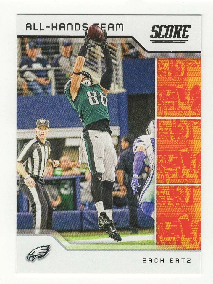 Zach Ertz 2020 Score All-Hands Team Card; Philadelphia Eagles - Image 1 of 1