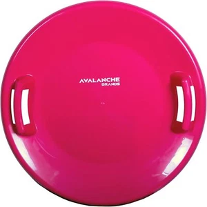 | 25" Downhill Saucer Snow Sleds | Durable Handles & Safe for All Ages Pink - Picture 1 of 6