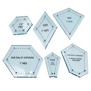 300Pc ASSROTED Acrylic TEMPLATES Quilting Patchwork Piecing Craft for Sewing - Picture 1 of 9