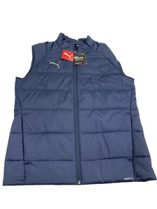 Puma Herren Teamliga Weste Jacke Puffer Medium, Peacoat Warmcell Navy Blau Neu mit Etikett - Bild 1 von 5