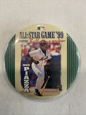 Mike Piazza HOF New York Mets 1999 Walmart All Star Game Balloting Button ⚾️♨️h - Image 1 of 4