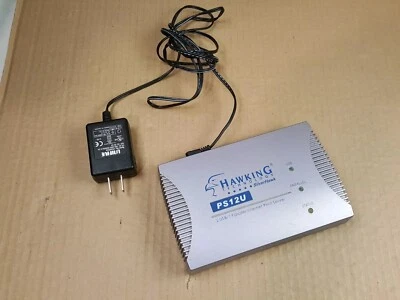 Hawking Technology Silverhawk PS12U Parrallel Internet Print Server Preowned - Image 1 of 4