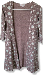 Lularoe Elegant Holographic Heart Sariah Size 10 Kids Sarah Silver Pink HTF NEW! - Picture 1 of 6