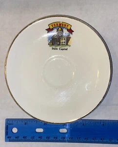 Vintage Vermont State Capitol Souvenir Saucer - Picture 1 of 2