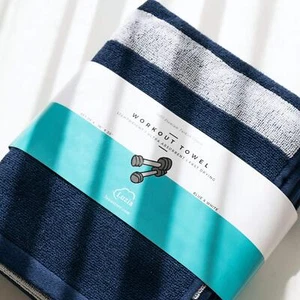 Striped Workout Towel for Sweat Pack of 4 - Premium Quality 100% Turkish Cott... - Picture 1 of 6