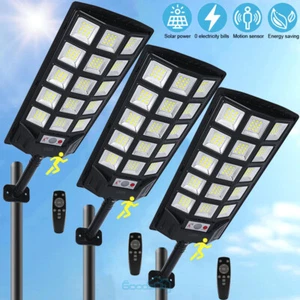 Commercial 99000000LM LED Outdoor Dusk to Dawn Solar Street Light Road Area Lamp - Picture 1 of 60