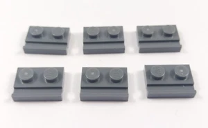 Lego x6 DkStone Platte modifiziert 1x2 mit Türschiene Ref 32028 - Bild 1 von 1