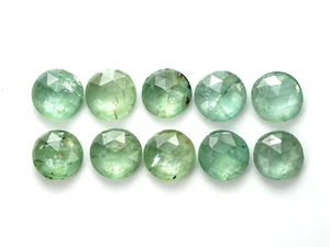AAA+Geniune Emerald Mint Green Kyanite Rose Cut Loose Gemstone 8mm Round 10Pcs - Picture 1 of 2