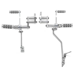 Mid Forward Control Foot Pegs Levers Fit For Harley Sportster XL1200 2004-2013 - Picture 1 of 11