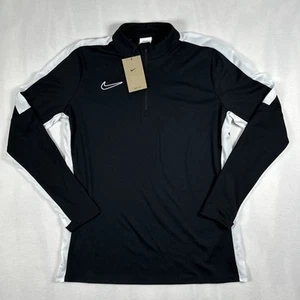 Nike Dri-FIT Academy Soccer Drill Top 1/4 Zip Pullover Women's L Black White - Picture 1 of 10