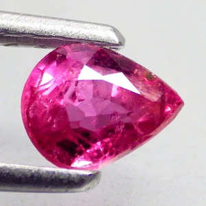 Piedras preciosas sueltas 100 % zafiro rosa natural pera notable de 0,81 quilates (6 x 4 mm) - Imagen 1 de 7