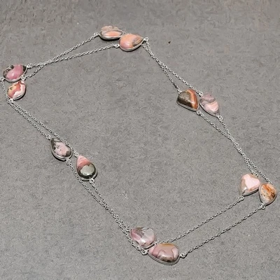 Collana gioielli catena regalo moda fatta a mano pietra preziosa... - Immagine 1 di 4