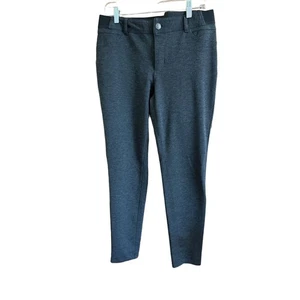 SIMPLY By VERA WANG Mujer L Gris Jaspeado Oscuro Tejido Pantalones Bolsillos Traseros Cómodos - Imagen 1 de 4