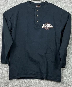 Harley Davidson Camicia Uomo Media 1/4 Bottoni Longhorn Texas Grand Prairie - Foto 1 di 9